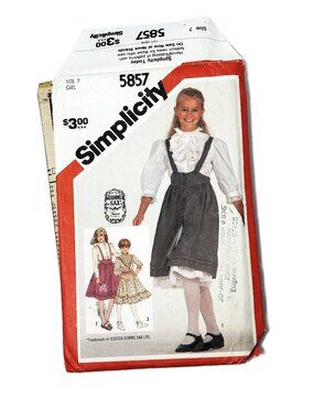 VTG 80’s Simplicity 5857 Gunne Sax Pattern - Skirt - blouse - petticoat Sz 7 NWT